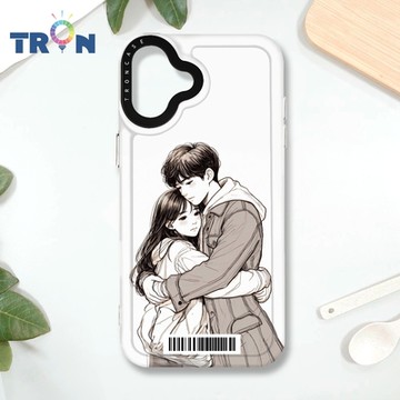 TRON IPHONE 16 PLUS 情侶深情擁抱素描系列 防摔 MAGSAFE 磁吸 太空載具殼 透白 手機殼