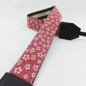 客製禮物　可繡名字　相機背帶  真皮拼接 文藝風205