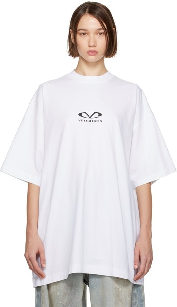 VETEMENTS 白色 Oval Logo Oversized T 恤