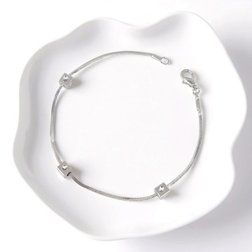 [快速出貨]【Angely】簡約方塊造型手鍊(享盒裝服務)｜百搭 簡約 獨特 生日禮物 情人禮物 女生禮物 女友禮物