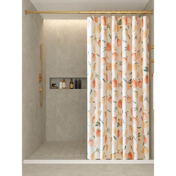 浴室浴簾防水布防霉衛生間隔斷簾套裝免打孔磁吸洗澡簾子加厚保暖