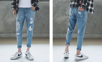 FINDSENSE品牌 找到 日系 牛仔 褲子 水洗牛仔褲 加大 加肥 牛仔 大尺碼 供應 28-44腰圍 直筒牛仔