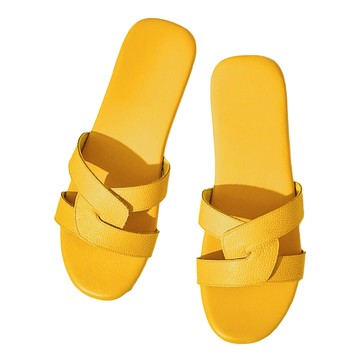 女款 室外涼拖鞋 LS39  37-38  黃色  1雙