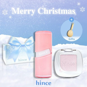 Holiday限定聖誕禮物🎁【hince】Merry Christmas⛄清新水感冰透唇釉+柔光煥彩單色眼影+Dewy Ball化妝包+粉雪冬語禮盒(生日禮物/交換禮物/快速出貨/冬季新品上架)