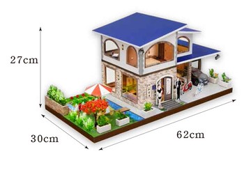 *免運費*新禾康/小型紙紮屋/可入棺/附魂身/附電池/紅/藍/黃屋頂/往生/禮儀/百日/清明/祭祀