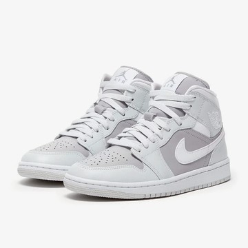 【NIKE】WMNS AIR JORDAN 1 MID 女款 休閒鞋 喬丹 運動 穿搭 紫銀色 BQ6472-008