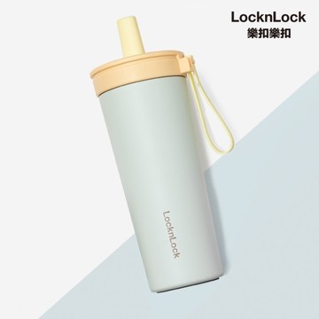 樂扣樂扣嚼對FUN飲不鏽鋼吸管杯/720ml/蜜瓜布蕾