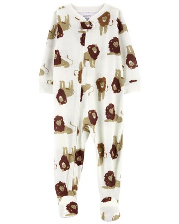 Baby 1-Piece Lion Loose Fit Footie PJs