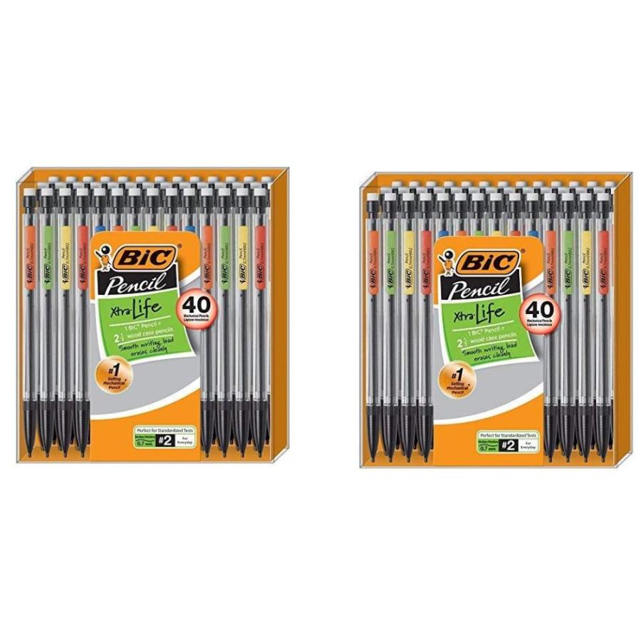 BIC Xtra-Life シャープペンシル 中字 0.7mm 40本入り Pack (40 Count)