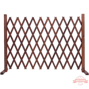 爬藤網伸縮木柵欄防腐網格圍欄爬藤架庭院裝飾圍墻碳化木裝飾花架