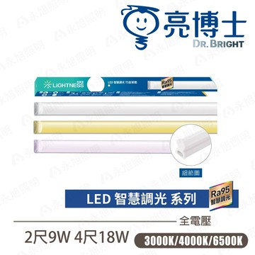 【亮博士】RA95 智慧調光系列  LED T5 支架燈 2尺 4尺 9W 18W 白光 自然光 黃光〖永光照明〗