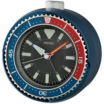 Seiko 精工 時鐘 QHE207L 鬧鐘 指針式 桌面擺飾  藍色 + 紅色