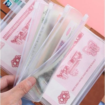 🔥臺灣出貨-熱賣中🔥小紅書活頁收納冊拉鏈袋A6能裝錢活頁本存折票據存單整理神器網紅