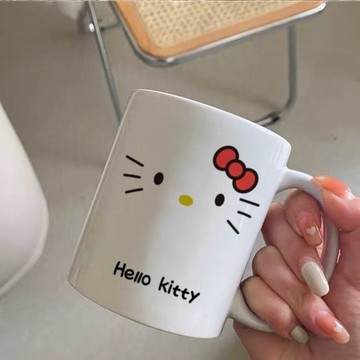 kitty水杯🎀 卡通凱蒂貓水杯可愛情侶水杯牛奶杯女生 生日禮物 牛奶杯 辦公室水杯 可愛水杯 凱蒂貓水杯