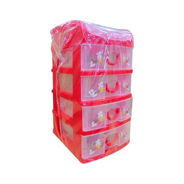 Disney 迪士尼 桌上抽屜  紅色  4層  1個