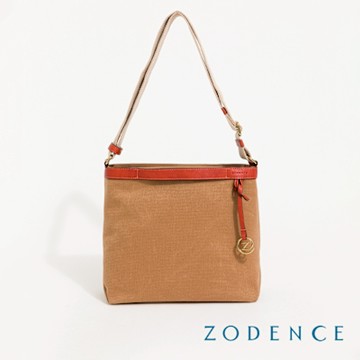 ZODENCE SAFARI恆彩帆布商務休閒方形斜背包-駝