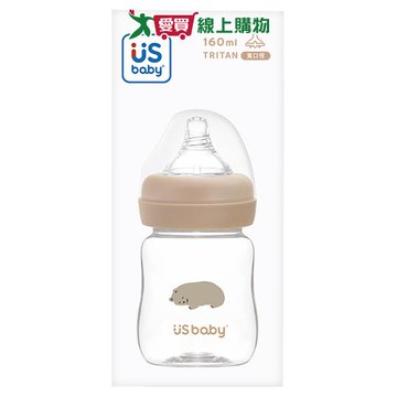 優生 真母感TRITAN奶瓶160ml-棕熊 無雙酚A 可反覆高溫消毒 耐衝性與耐熱性 人體工學造型 奶瓶【愛買】