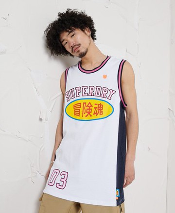 Superdry Men's Unisex Energy Convenience Store Vest Top White / Optic - Size: XS/S Size: XSxS