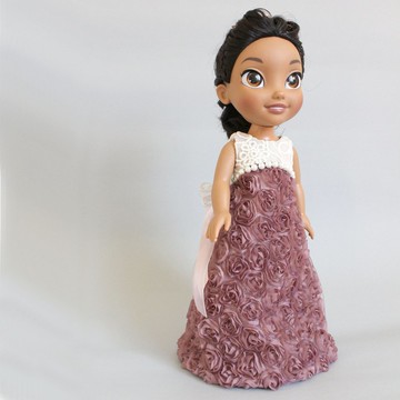 娃衣 Disney公主娃娃洋裝 - 立體蕾絲花紋