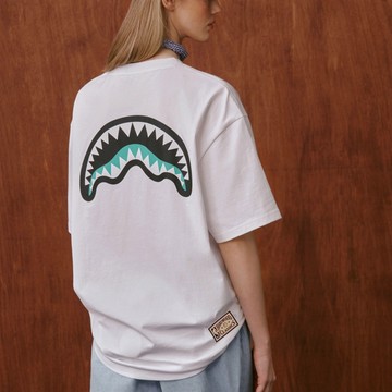 Sprayground X NBA 聯名 短袖上衣 馬刺隊 白