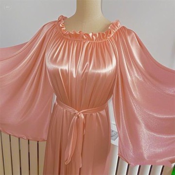 25新男女可穿超絲滑性感超長袖口居家睡覺性感超柔超舒適裙擺性感