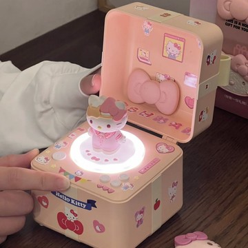 【限時特惠】🌸膠片機 音響 唱片🌸機 音 箱小型 可愛 KT貓音響 生日禮物 送女生 閨蜜 交換禮物 生日禮物 豪華禮包