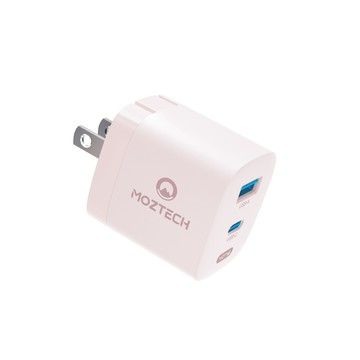 MOZTECH｜M5 PD33W GaN雙孔電源供應器(櫻花粉)