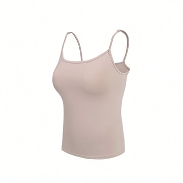 冰透涼感抗菌細肩背心 - L / 奶茶