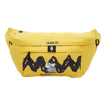 SNOOPY 史努比 斜背包 查理布朗  37 x 11 x 19cm  黃色