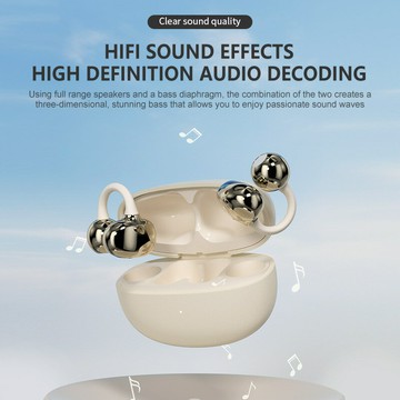 無線藍牙耳機柏林之聲運動掛耳夾耳式新款適用華為索尼高音質降噪【Snowbelle優選】