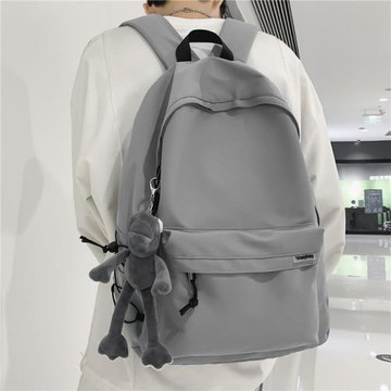 簡約純色高中生書包男ins2025新款日系原宿百搭時尚輕便休閑背包