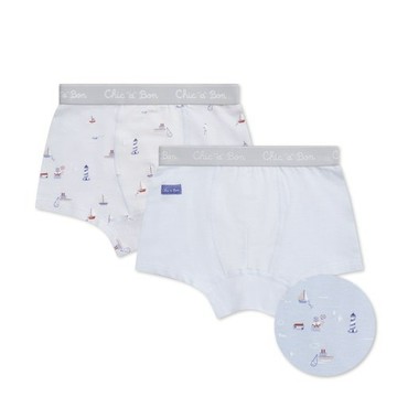 快樂水手天絲男童平口褲-2入  (鋅纖維+銀離子抗菌內襠)