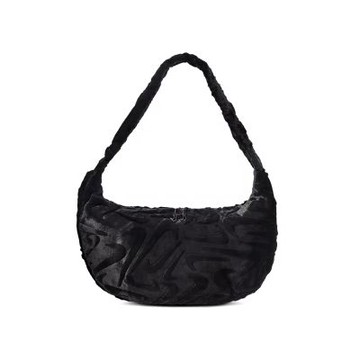 Nike Nk Nsw Fx Fur Slouchy Bag 肩背包 黑色 毛絨 半月形 腋下包 HQ7515-010