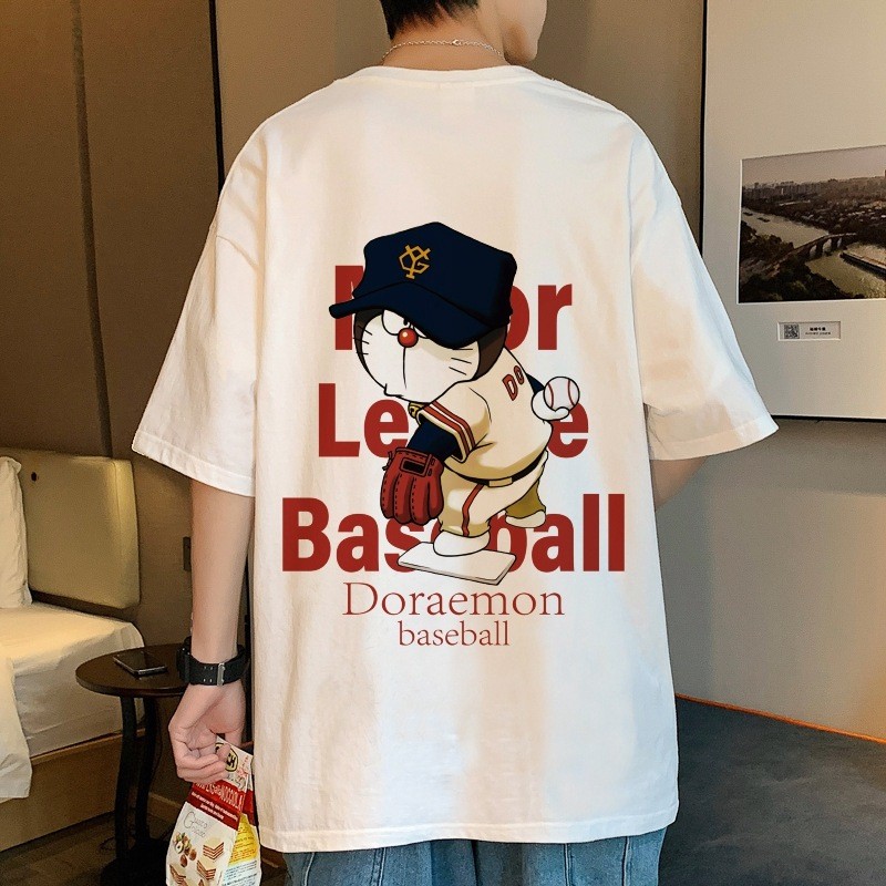 2022夏の新型ドラえもん半袖tシャツのファッションtシャツがゆったりし