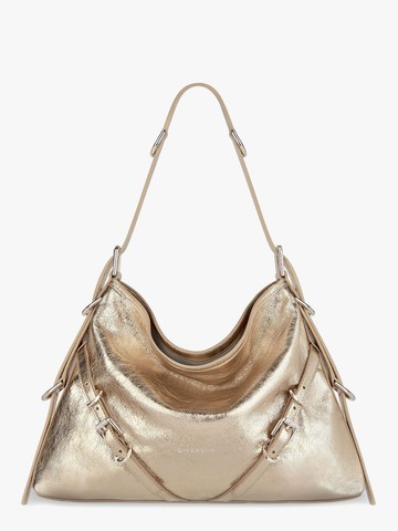 Voyou metallized leather shoulder bag - GIVENCHY - gender_Woman