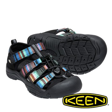 【KEEN 美國】NEWPORT H2童護趾水陸兩用鞋『黑/彩色』1026280 健行.涼鞋.自行車.溯溪.健走.海邊.兒童
