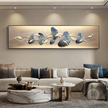 免運 開立發票  裝飾畫 掛畫 裝飾畫 掛畫 現代輕奢臥室裝飾畫銀杏葉主臥房間床頭掛畫高級感大氣客廳壁畫橫特惠/工廠現貨 特價出 M1123