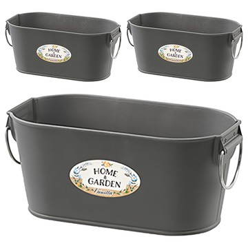 KEYWAY 聯府 香草仿鐵收納盒 IR10-1 S 287 x 146 x 126mm 3個  灰色