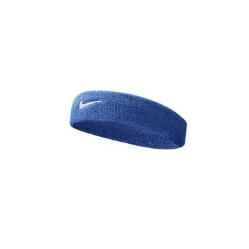 NIKE SWOOSH HEADBAND 藍色 基本款 白勾 刺繡 彈性 頭帶 男女款 AC2285-402
