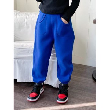 沐絲絨兒童防風褲納絨米面料防風透氣七級防風褲冬加絨兒童男女童