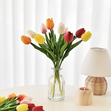 COCODOR-裝飾花材-鬱金香-黃色(29cm) 【限加購不單獨販售】