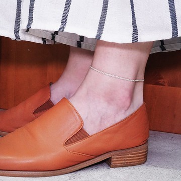 純銀可刻字 雙扣圓圈腳鍊(2.4mm細鍊) 腳踝鍊 衝浪繩 女生腳鍊