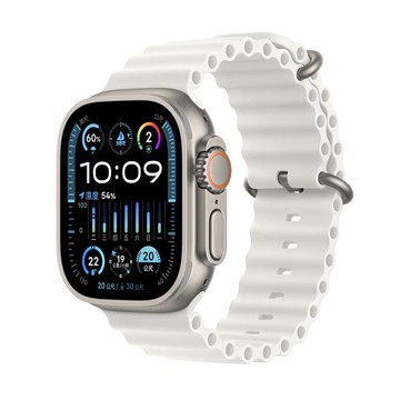 【APPLE】Watch Ultra2 （49mm） 鈦金屬錶殼搭配海洋錶帶 白色_廠商直送