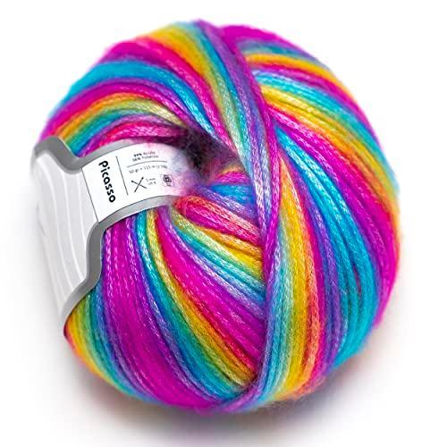 Ice Yarns Picasso Rainbow (3-Piece Pack) Blue, Purple, Green, Yellow, Orang