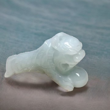 白翡翡翠老虎 | 天然緬甸玉A貨翡翠 | 送禮