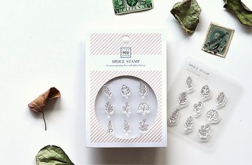 【My Icon Stamp】no.10-小葉集 | 拼貼印章 水晶印章 花草印章