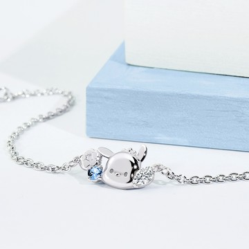 STORY故事銀飾-Sanrio學院Mix系列-Pochacco帕恰狗晶鑽純銀手鍊