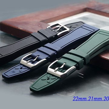 全新 IWC 萬國錶代用高級 氟橡膠 收腰款快拆式錶帶 ( 22mm.21mm.20mm )