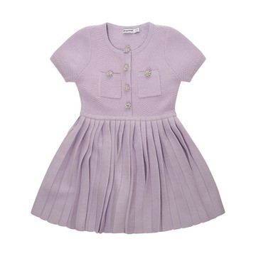 Self-portrait - Lilac Viscose Stretch Dress