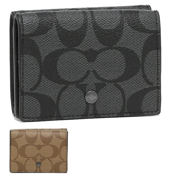 コーチ COACH 三つ折り財布 シグネチャーキャンバス ミニ財布